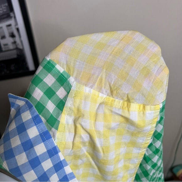 Vineyard Vines Multicolor Gingham Shirt 2 Popover Green Yellow Blue Coastal - Picture 2 of 11